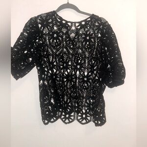 Ultra Pink puff sleeve top.